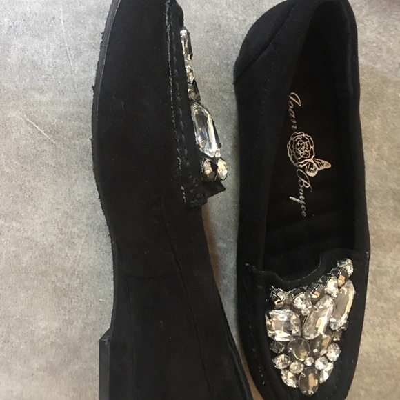 Joan Boyce Black Rhinestone Comfort Shoes 6 1/2M🖤 - Picture 8 of 8